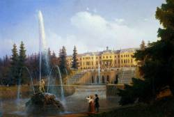 Вид на Большой каскад в Петергофе (1837 г.)
