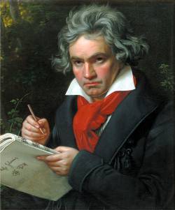 Людвиг ван Бетховен во время работы над «Торжетсвенной Мессой» (портрет кисти Йозефа Карла Штилера)