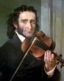 Никколо Паганини - итальянский скрипач и композитор (портрет работы итальянской художницы Andrea Cefaly)
